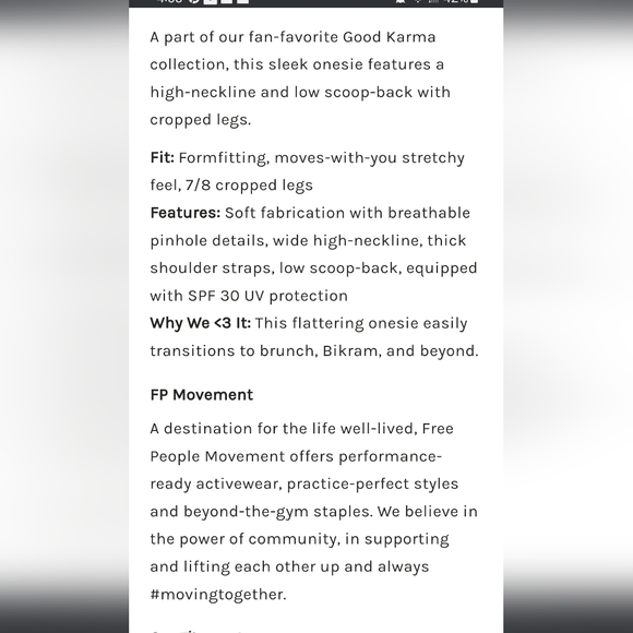 Free People FP Movement Good Karma Free Throw Tank Onesie Leotard Dark Olive - Picture 7 of 7